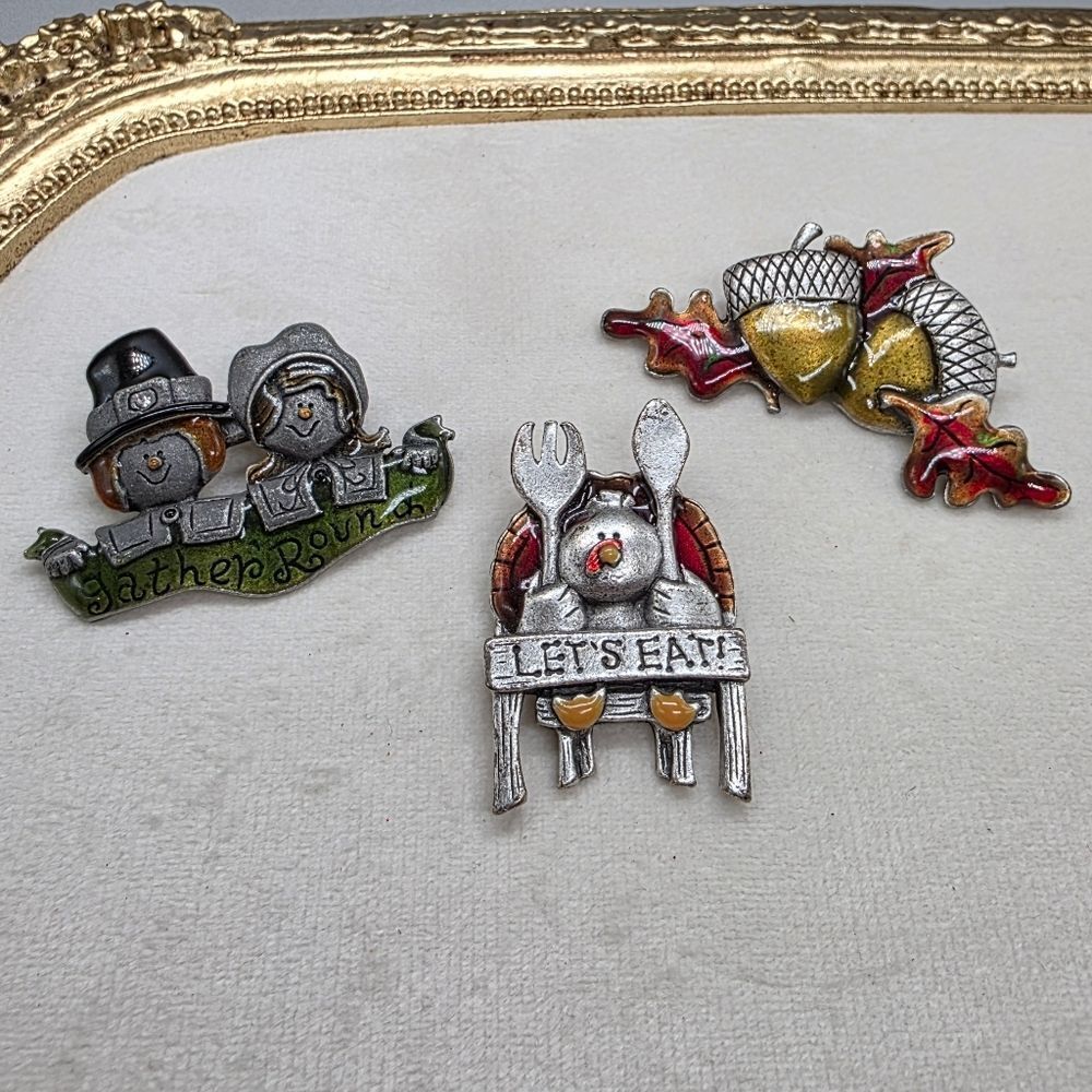 AJMC Fall/Thanksgiving Brooch Set